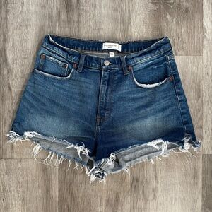 Abercrombie & Fitch Curve Love High Rise Cutoff Shorts